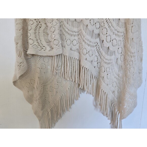 Sleeping On Snow Poncho Womens One Size Anthropologie Boho Knit Artsy Soft Cozy - Picture 3 of 8